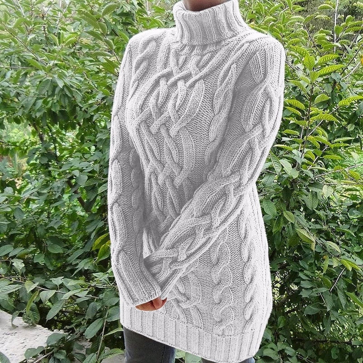 Zaprada - Oversized roll neck sweater dress