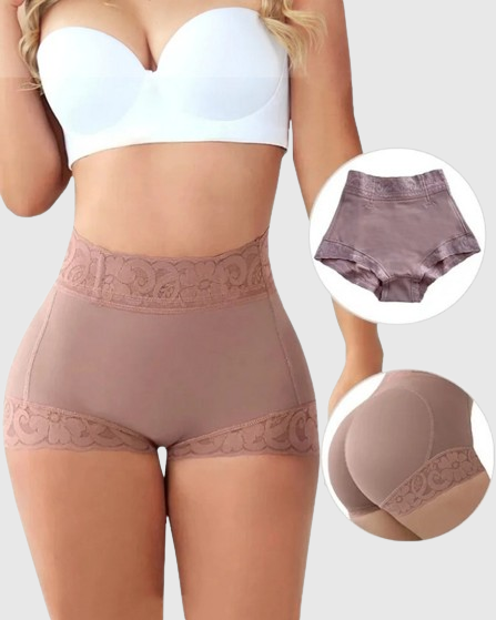 Zaprada Classic Braguitas Esculpir Mujer con Encaje Po-Lifter Braguitas Alisar BarrigaSeamless Lace Tummy Control Shapewear High Waist Compression Thong Panties Underwear