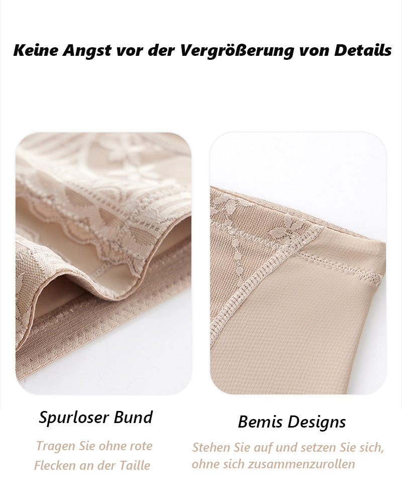High-waisted panties for women, seamless, anti-roll, postpartum, transparent