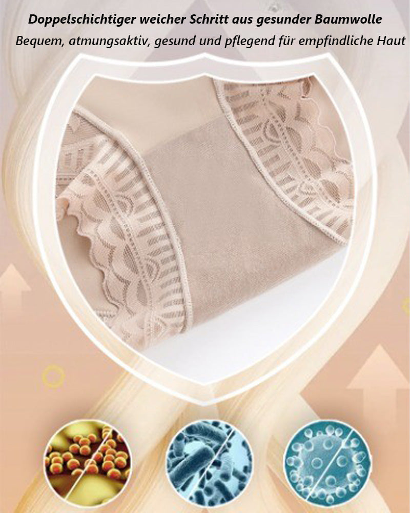 High-waisted panties for women, seamless, anti-roll, postpartum, transparent