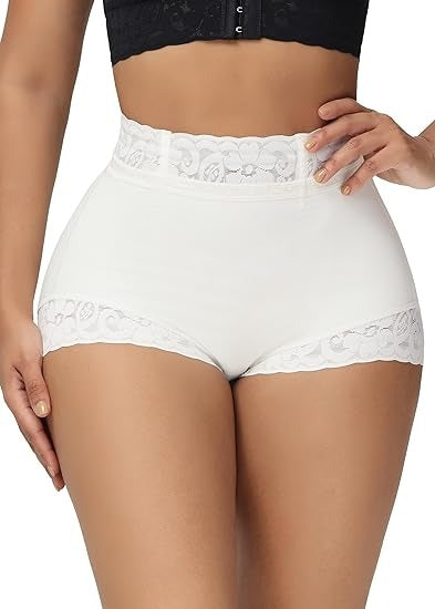Zaprada Classic Braguitas Esculpir Mujer con Encaje Po-Lifter Braguitas Alisar BarrigaSeamless Lace Tummy Control Shapewear High Waist Compression Thong Panties Underwear