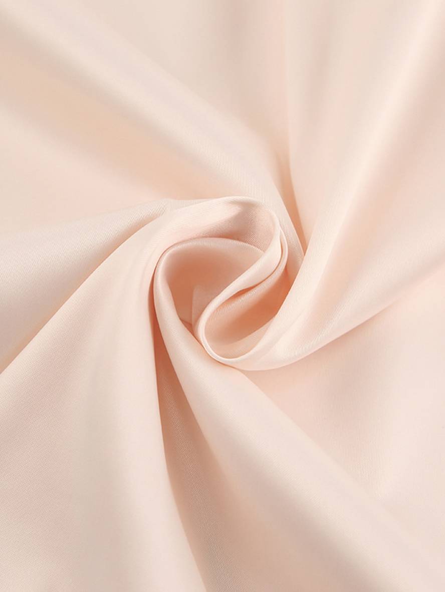 Zaprada long satin dress with V-neck, button closure, bishop sleeves, long sleeves, elegant vintage evening dress for weddings