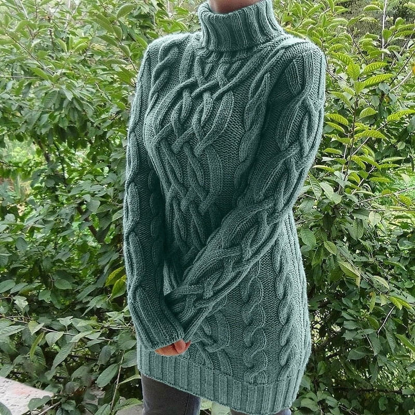 Zaprada - Oversized roll neck sweater dress