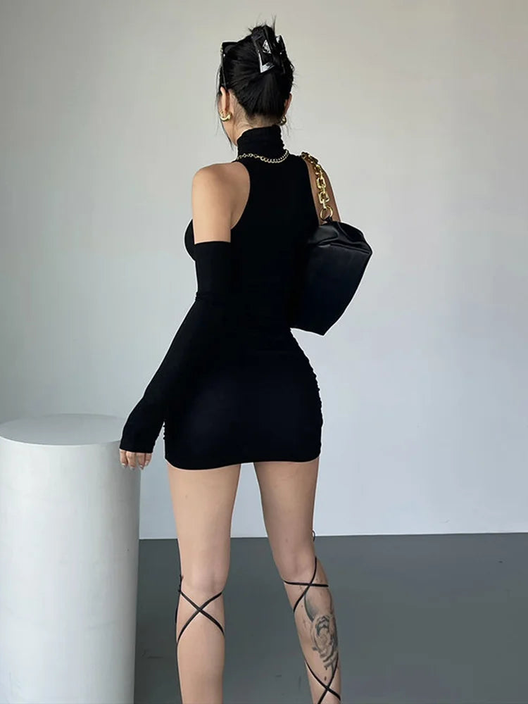 Women's Mini Dress 2025 Zaprada Tailored and High Collar Uni and Basic Style Casual Dress for Evening or Club
