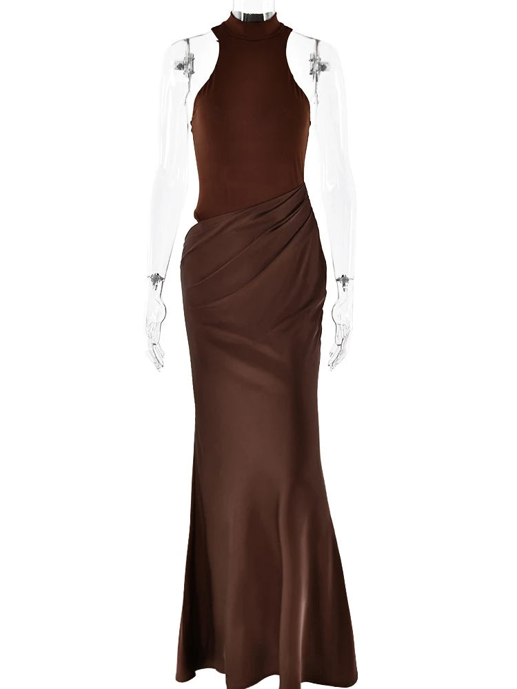 Maxi Dress JULISSA MO Sexy Style with Sleeveless and High Waisted Details Clubwear for Party or Evening | Collection Femme Mince et Chic