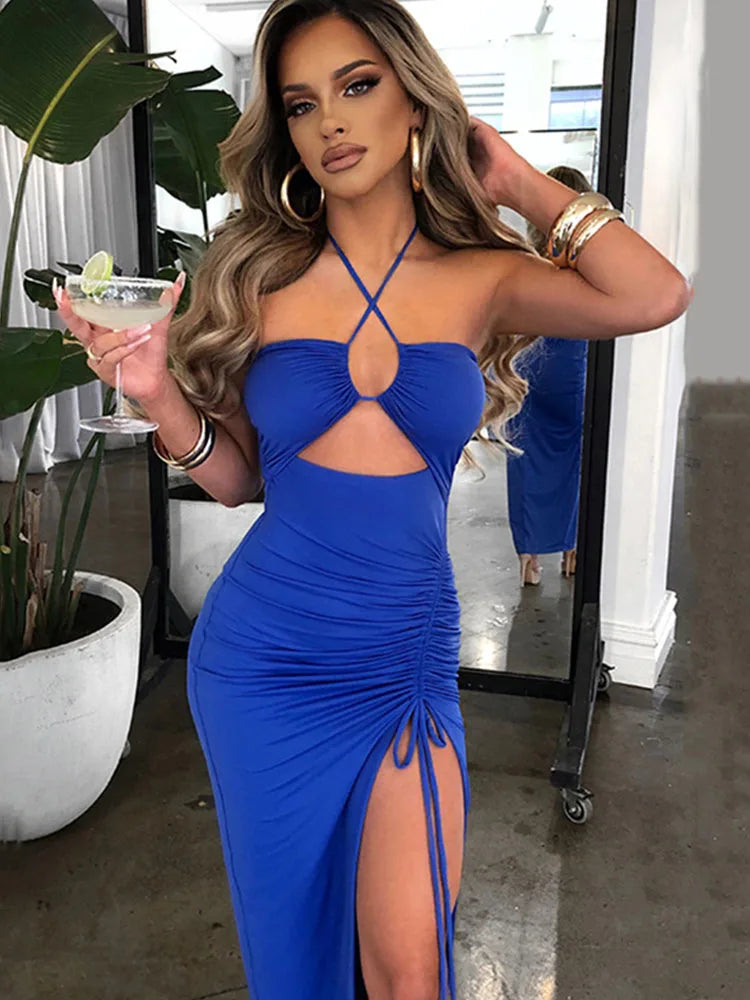 Women's Sleeveless Dress Zaprada Sexy Style and Halter Midi Dress for Night Club or Party Elegant and Flattering for Women