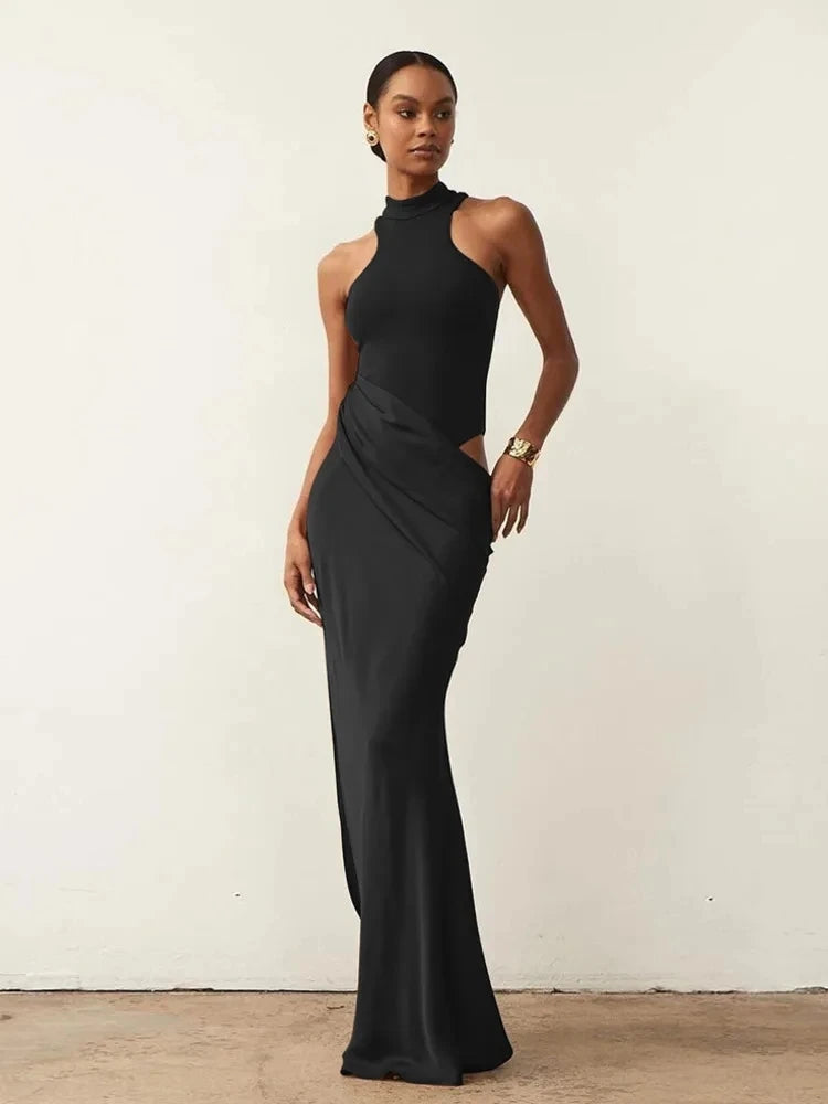 Maxi Dress JULISSA MO Sexy Style with Sleeveless and High Waisted Details Clubwear for Party or Evening | Collection Femme Mince et Chic