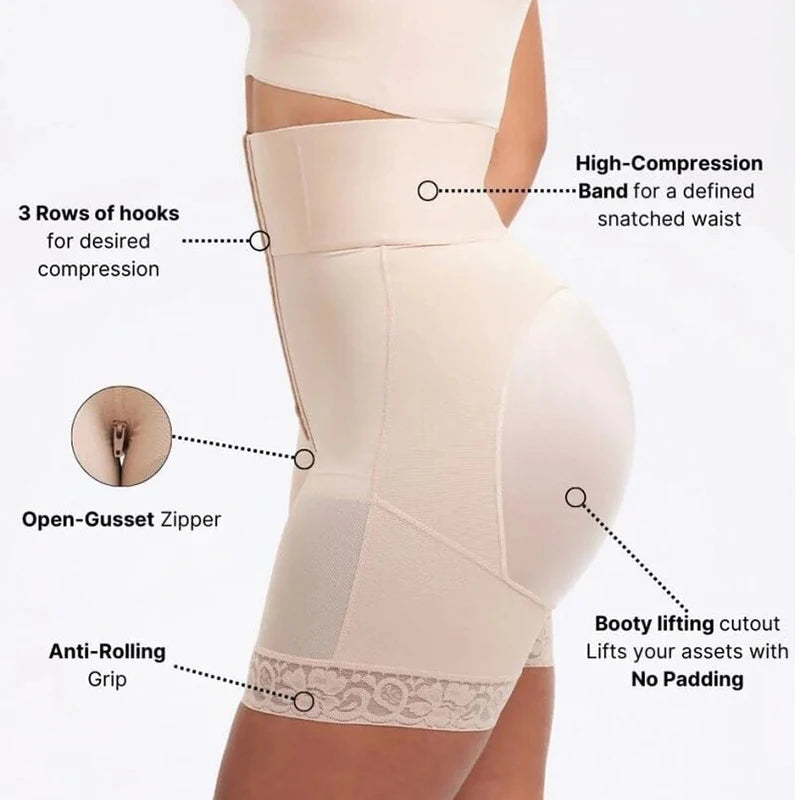 Zaprada High Waist Shaping Shorts - BBL Shapewear Belly Control and Gluteus Effect Shapewear Shorts