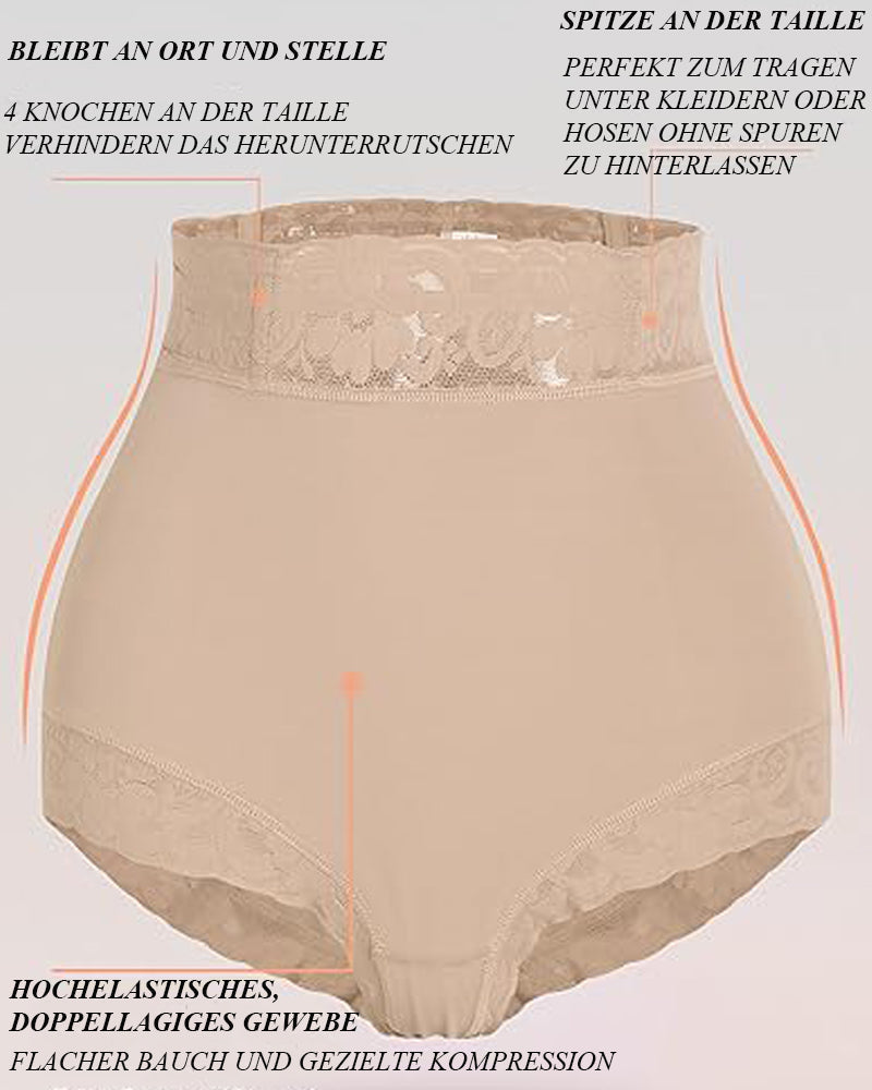 Zaprada Classic Braguitas Esculpir Mujer con Encaje Po-Lifter Braguitas Alisar BarrigaSeamless Lace Tummy Control Shapewear High Waist Compression Thong Panties Underwear