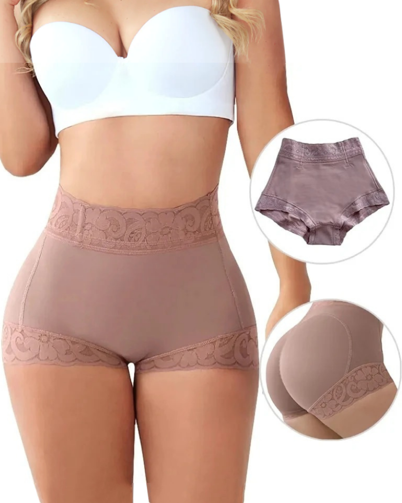 Zaprada Classic Braguitas Esculpir Mujer con Encaje Po-Lifter Braguitas Alisar BarrigaSeamless Lace Tummy Control Shapewear High Waist Compression Thong Panties Underwear