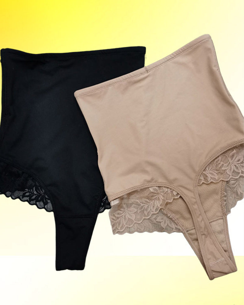 Lace Tummy Control Shorty Sexy Thong Body Shaper Underwear