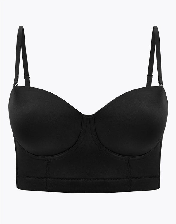 2-in-1 bra with straps and halterneck neckline
