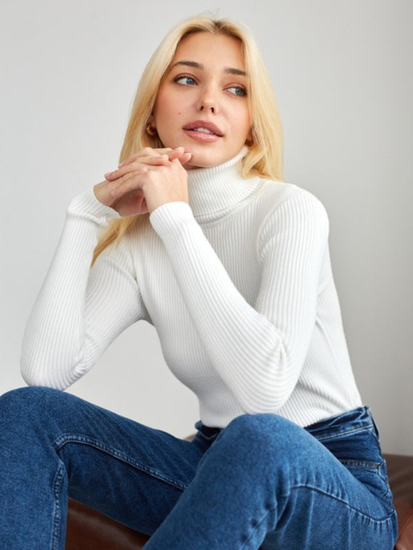 Cotton ribbed knit sweater - Everyday elegance and comfort