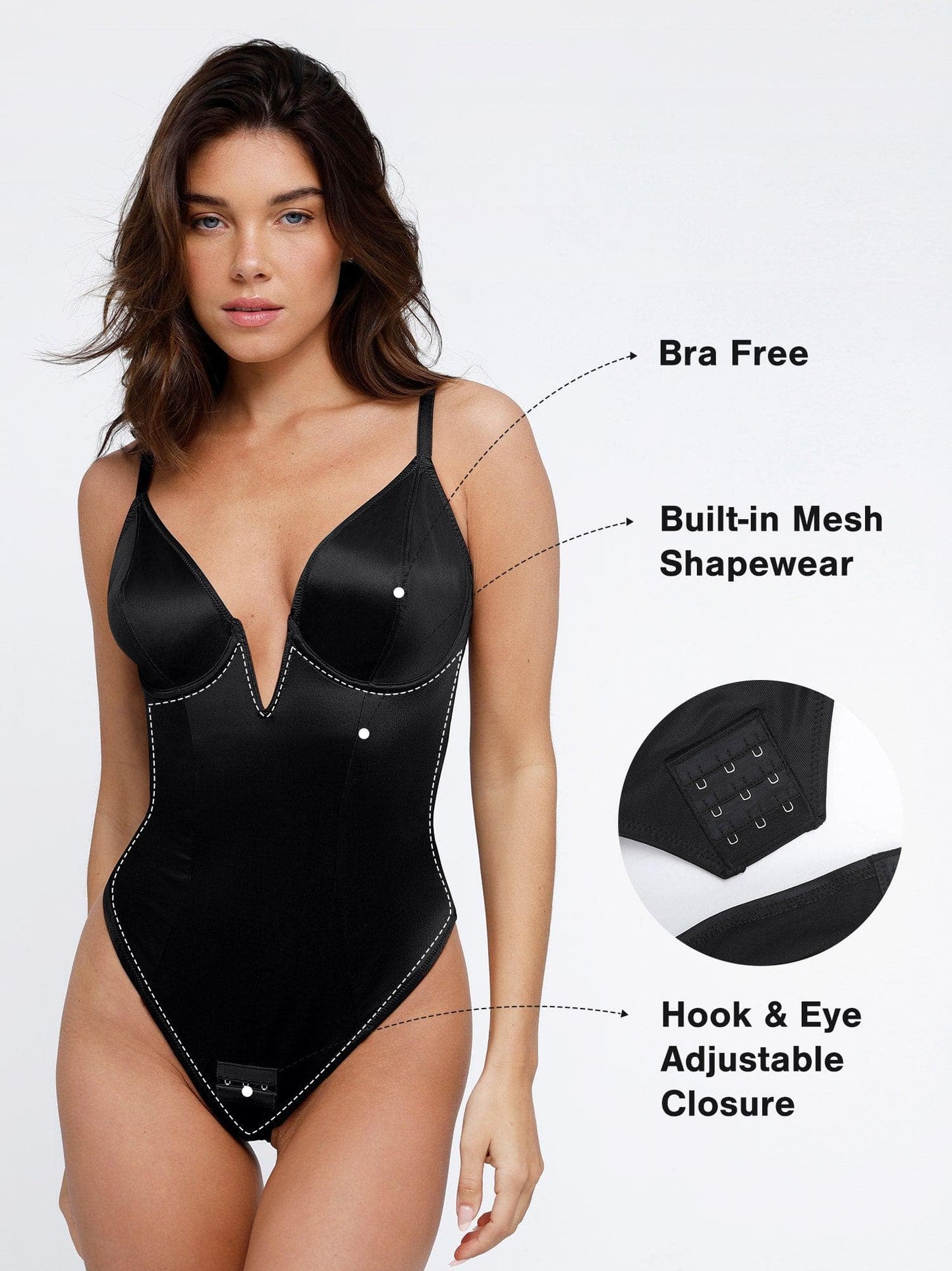 Body string ajusté et raffiné, conçu pour sculpter votre silhouette en forme de sablier.