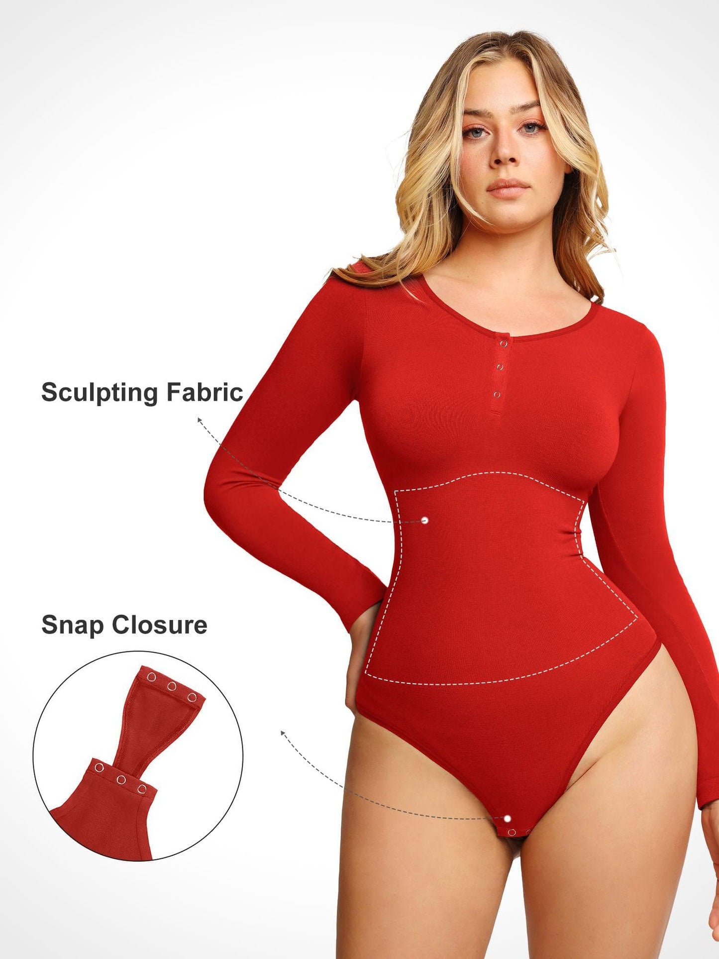 Body Zaprada à manches longues en modal sans coutures Shapewear