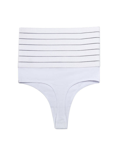 Breathable seamless high-waisted elastic thong sculpting underwear