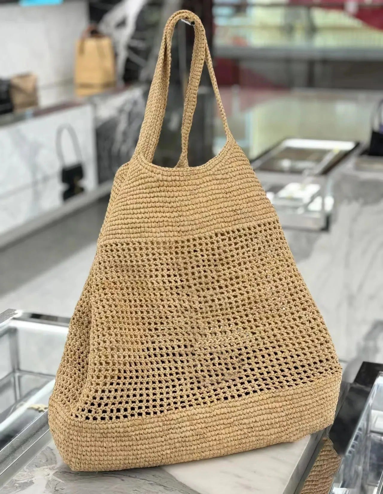 BAG ICARE IN RAFFIA