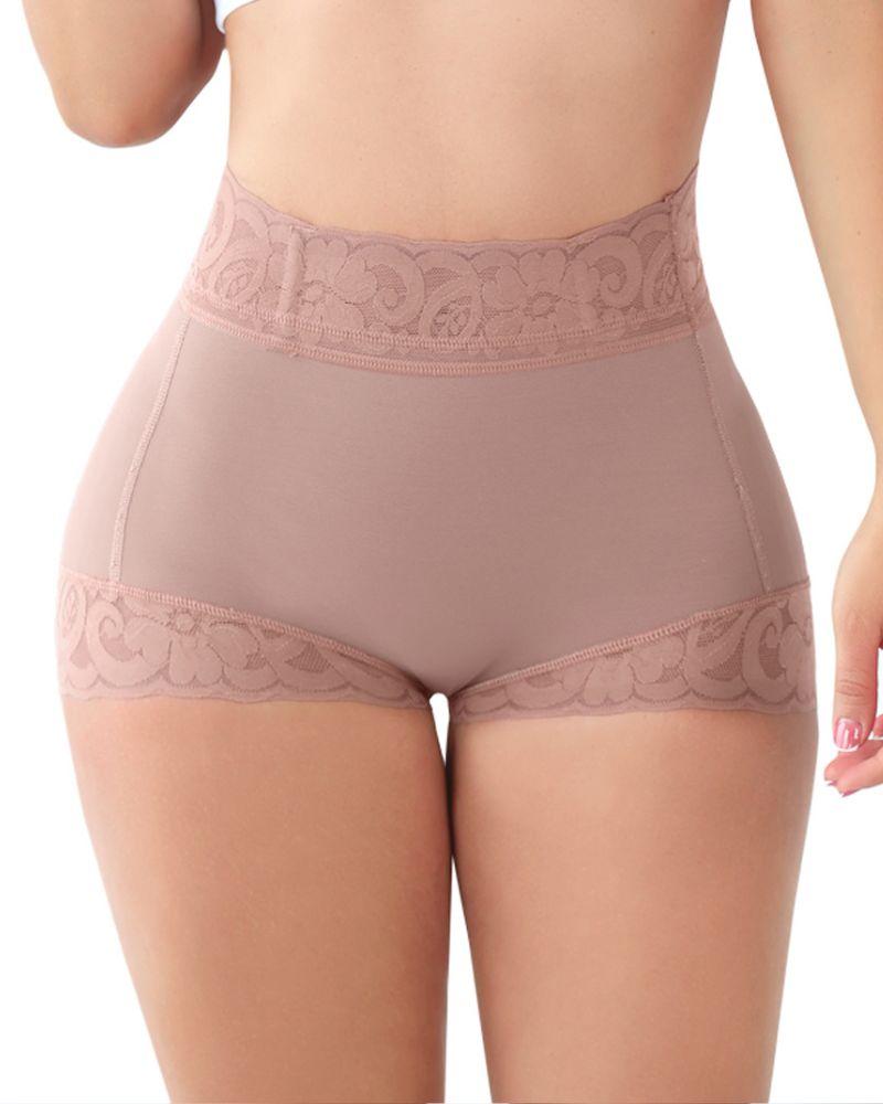 Zaprada Classic Braguitas Esculpir Mujer con Encaje Po-Lifter Braguitas Alisar BarrigaSeamless Lace Tummy Control Shapewear High Waist Compression Thong Panties Underwear