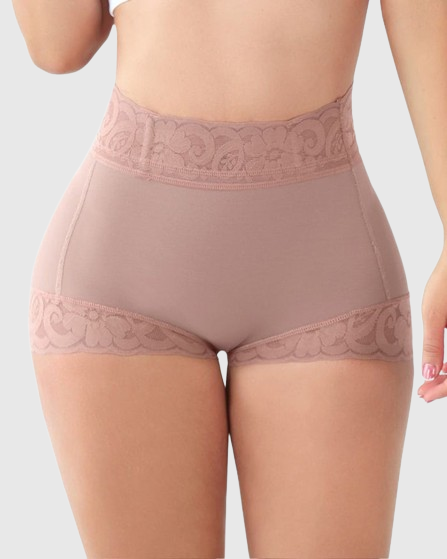 Zaprada Classic Braguitas Esculpir Mujer con Encaje Po-Lifter Braguitas Alisar BarrigaSeamless Lace Tummy Control Shapewear High Waist Compression Thong Panties Underwear