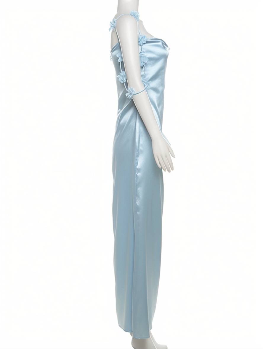 Zaprada long backless dress with thin straps, sleeveless, women's casual, elegant, relaxed beach fashion