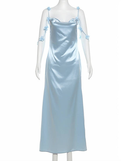 Zaprada long backless dress with thin straps, sleeveless, women's casual, elegant, relaxed beach fashion