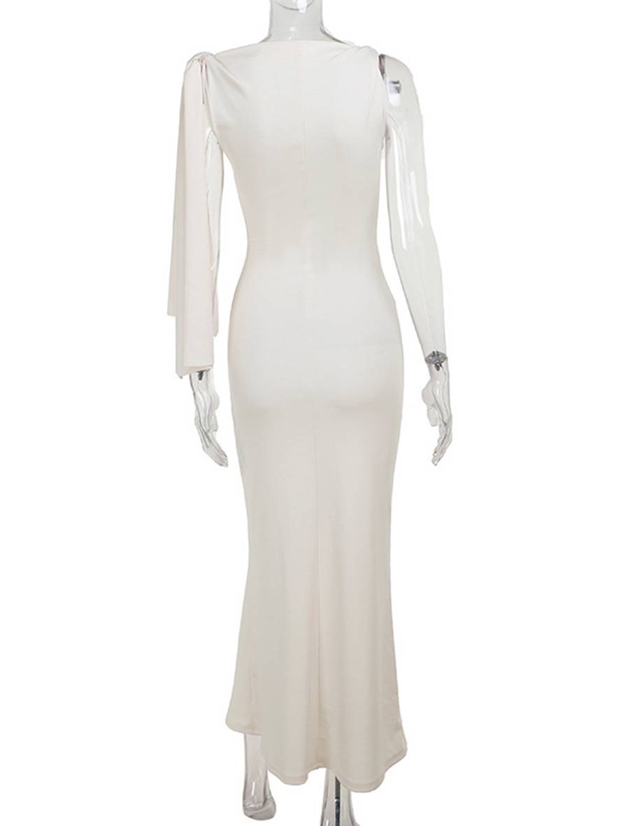 Zaprada long, form-fitting, one-shoulder, sleeveless, elegant evening dress for women