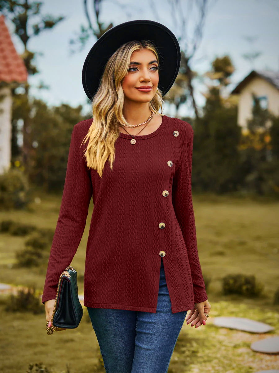 Pull-over en tricot - Élégant et tendance - Manches longues - Mode féminine chic