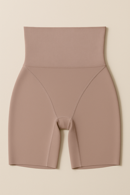 Shaping shorts that slim Zaprada's waist.