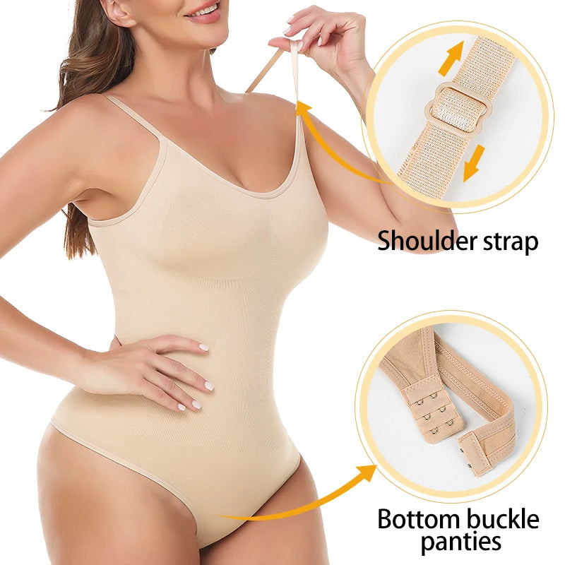 Maillot de corps femme Contrôle du ventre Shapewear amincissant Butt Lift Seamless Sculpture Thong Shaper Body Tops Corset