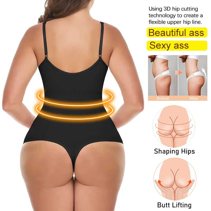 Maillot de corps femme Contrôle du ventre Shapewear amincissant Butt Lift Seamless Sculpture Thong Shaper Body Tops Corset