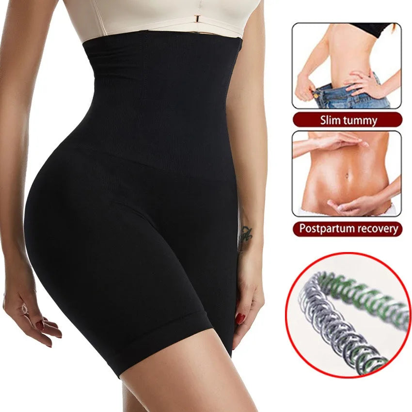 High-waisted shorts for a flat stomach and shapely buttocks