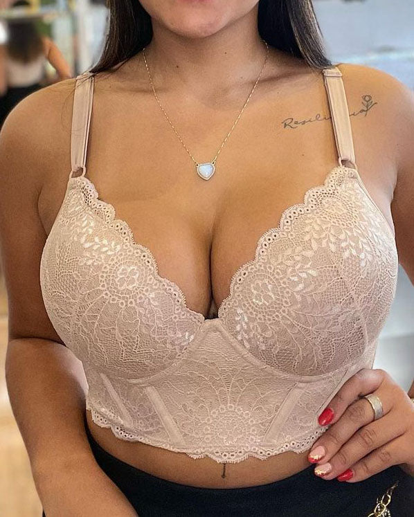 "Sostén Push Up Aumentador con Encaje - Diseño Moldeador para Mujer"