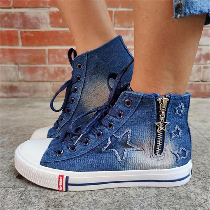 Baskets Femme Denim Star (Nouvelle Collection)