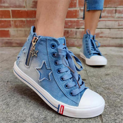 Baskets Femme Denim Star (Nouvelle Collection)