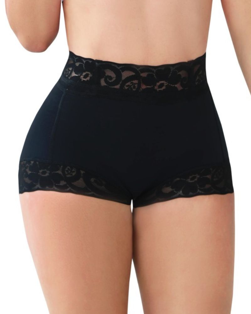 Zaprada Classic Braguitas Esculpir Mujer con Encaje Po-Lifter Braguitas Alisar BarrigaSeamless Lace Tummy Control Shapewear High Waist Compression Thong Panties Underwear