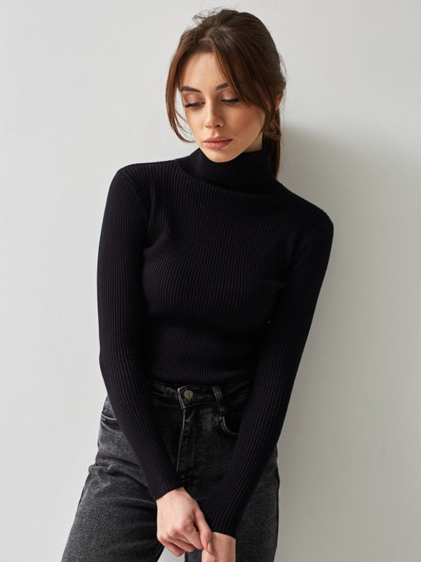 Cotton ribbed knit sweater - Everyday elegance and comfort
