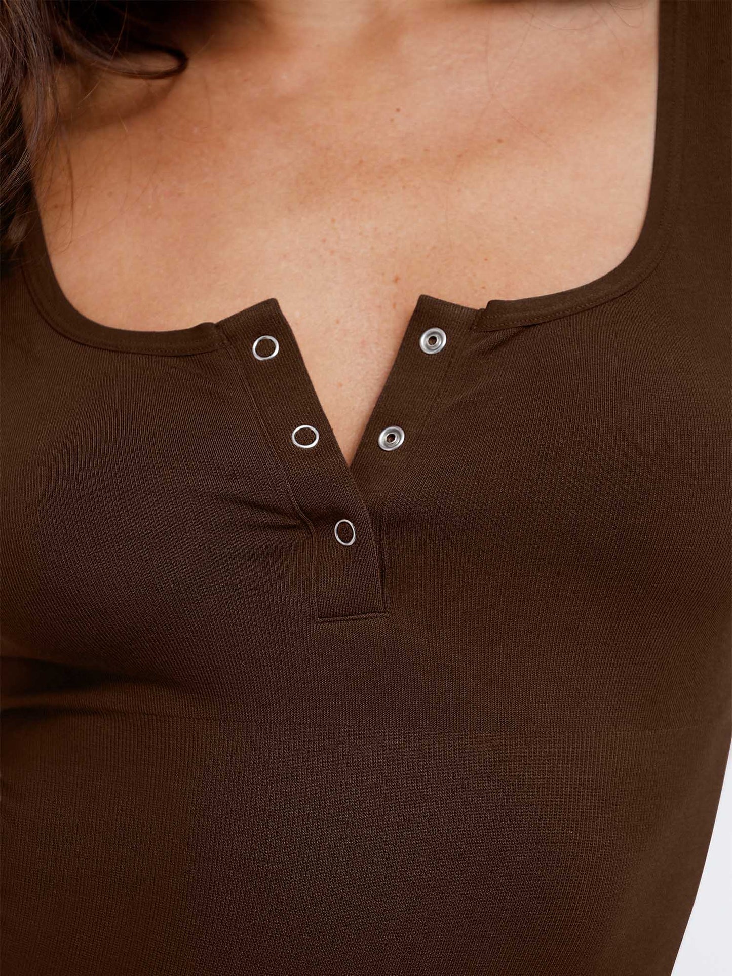 Body Shapewear - Seamless modal Henley tank top